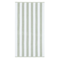 Biely/sivý bavlnený uterák 50x85 cm Stripe Jacquard – Bianca