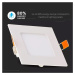 Mini LED panel štvorcový Premium zapustený 6W, 3000K, 420lm, VT-607 (V-TAC)