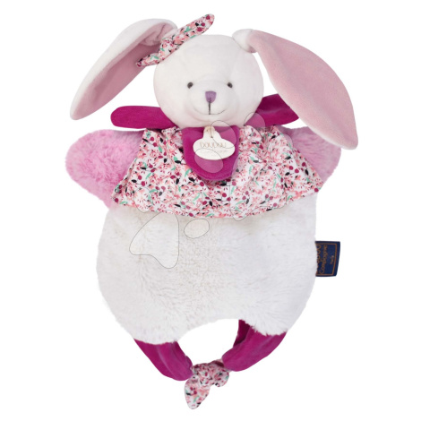 Plyšový zajačik na bábkové divadlo Doudou Amusette 3v1 Doudou et Compagnie ružový 30 cm od 0 mes