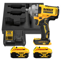 DEWALT 18V XR 1/2” Aku rázový uťahovák s poistným krúžkom, 2x 5,0 Ah DCF891P2G-QW