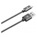 Kábel Aligator Premium 2A, USB-C 2m, čierna