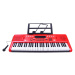 mamido Klávesy keyboard s mikrofónom 61 kláves červené