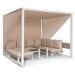 Blumfeldt Havana & Lounge-Set, pergola & lounge-set, 270 x 230 x 270 cm, 4 dvojsedadlá, biela