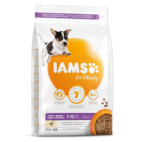 IAMS Dog Puppy Small & Medium Chicken granule pre psov 1 kus, Hmotnosť balenia (g): 3 kg