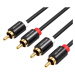 Kábel 2RCA (Cinch) to 2RCA (Cinch) Cable Vention VAB-R06-B200 2m (black)