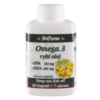 MEDPHARMA Omega 3 rybí olej forte EPA, DHA 60 + 7 kapsúl ZADARMO