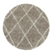 Kusový koberec Alvor Shaggy 3401 beige kruh Rozmery koberca: 80x80 kruh