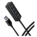 AXAGON HUE-M1AL 4x USB 3.2 Gen 1 MINI hub, metal, 1.2m USB-A cable