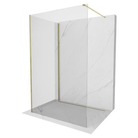 MEXEN/S - Kioto Sprchová zástena WALK-IN 120 x 120 cm, transparent, zlatá 800-120-212-50-00-120