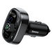 Baseus S-09 FM Transmiter Bluetooth MP3, 2 x USB-A 4,8A čierny