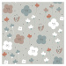 DEKORNIK Simple Olschood Graphic Flower Pattern Gray - Tapeta