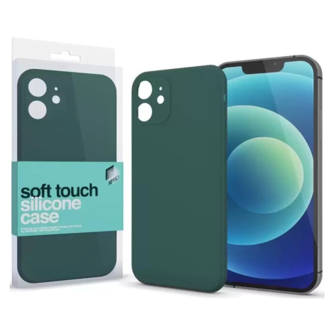 Apple iPhone 14 Plus, Silikónové puzdro, Xprotector Soft Touch Slim, tmavozelené