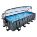 Bazén s krytom pieskovou filtráciou a tepelným čerpadlom Stone pool Exit Toys oceľová konštrukci