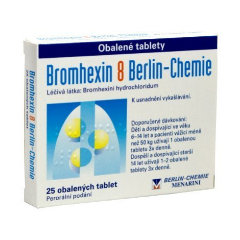 Bromhexin 8 Berlin-Chemie tbl.obd.25 x 8 mg