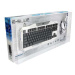 E-blue Auroza, sada klávesnice s optickou herní myší, US, herní, drátová (USB), bílá
