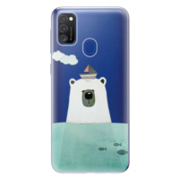 Odolné silikónové puzdro iSaprio - Bear With Boat - Samsung Galaxy M21