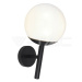 Nástenná lampa 1*E27 Matt Black Opal C Ball Down VT-1224 (V-TAC)