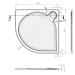 GELCO - ARCA sprchová vanička z liateho mramoru, štvrťkruh, 90x90cm, R550 PA559