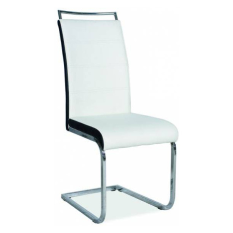 Signal Jedálenská stolička H-441| ekokoža FARBA: biela/čierna