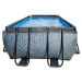 Bazén s pieskovou filtráciou Stone pool Exit Toys oceľová konštrukcia 400*200*122 cm šedý od 6 r