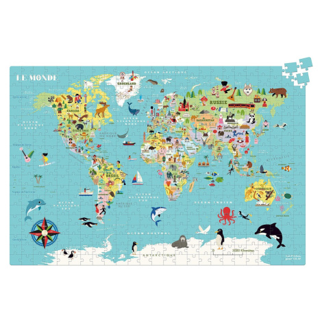 Puzzle Mapa světa 500 dílků Vilac