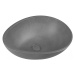 SAPHO - PUNC betónové umývadlo na dosku vrátane výpuste, 53x39cm, čierny granit BH7001