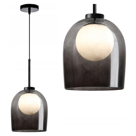 Toolight - stropná sklenená lampa G9 25W APP1026-1CP, čierna, OSW-09484