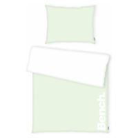 Bench Bavlnené obliečky bielo-zelená, 140 x 200 cm, 70 x 90 cm