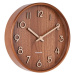 Hnedé nástenné hodiny z lipového dreva Karlsson Pure Small, ø 22 cm