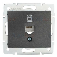 DOMO   Dátová zásuvka (RJ45Cat 5e Jack) Grafit