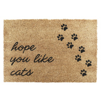 Rohožka z kokosového vlákna 40x60 cm Hope You Like Cats – Artsy Doormats