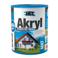 HET AKRYL MAT - Univerzálna matná farba na drevo a kov 0,7 kg 0235 - hnedá