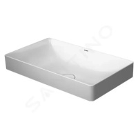 DURAVIT - DuraSquare Umývadlová misa, 600x355mm, DuraCeram, s WonderGliss, alpská biela 23556000