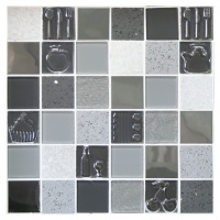 Sklenená mozaika Mosavit Kitchen gris 30x30 cm mat / lesk KITCHENGR