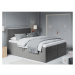 Svetlosivá zamatová dvojlôžková posteľ Mazzini Beds Afra, 180 x 200 cm