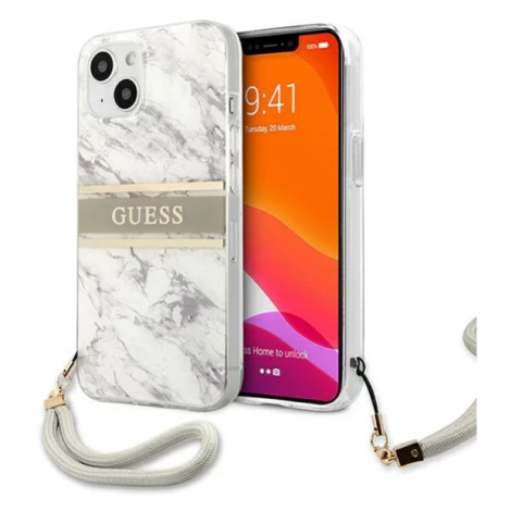 Kryt Guess GUHCP13SKMABGR iPhone 13 mini 5,4" grey hardcase Marble Strap Collection (GUHCP13SKMA