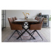 Norddan 25849 Dizajnová otočná stolička Gracelyn vintage hnedá