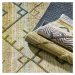 domtextilu.sk Originálny zelený koberec v etno štýle s farebným vzorom 39663-183543