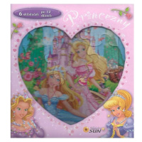 Sun Puzzle v knižke Princezny Srdce 12 dielikov CZ verzia