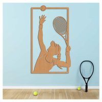 Drevený obraz športu - Tenistka, Buk