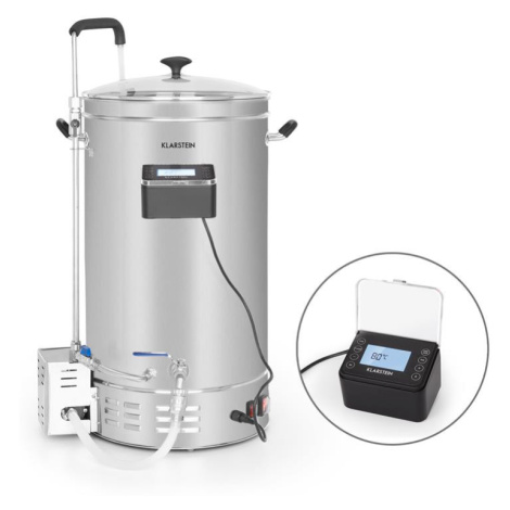 Klarstein Brauheld Pro, sladový kotol, 35 l, 2500 W, 30 – 100 °C, obehové čerpadlo, nehrdzavejúc