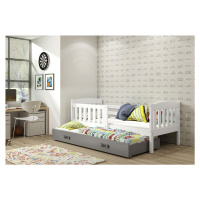 Expedo Detská posteľ FLORENT P2 + matrac + rošt ZADARMO, 80x190 cm, biela, grafitová