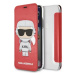 Púzdro Karl Lagerfeld iPhone X / XS bookcase red Karl Space Cosmonaut (KLFLBKPXKSCORE)