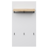 NABBI Neston HP vešiakový panel biela / dub wotan