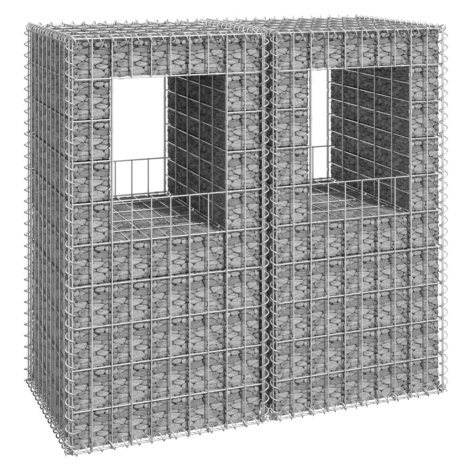 vidaXL Gabiónové koše/stĺpy 2 ks 50x50x100 cm železo