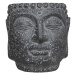 Cementový Buddha kvetináč antracit