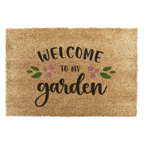 Rohožka z kokosového vlákna 60x90 cm Welcome to My Garden – Artsy Doormats