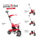 SmarTrike trojkolka Breeze Plus Touch Steering s tlmičom a voľnobehom 6151500 červeno-čierna