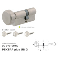 DK - PEXTRA plus US G - s gombíkom NIM - nikel matný D 45 + V 90 mm