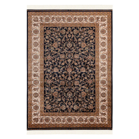 TKANÝ KOBEREC, 140/200 cm, modrá, krémová, svetlohnedá